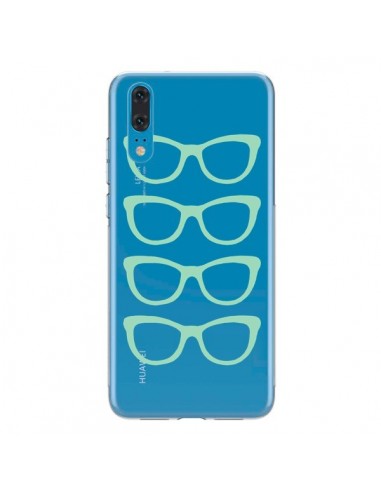 Coque Huawei P20 Sunglasses Lunettes Soleil Mint Bleu Vert Transparente - Project M