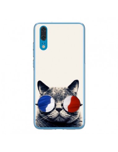 Coque Huawei P20 Chat à lunettes françaises - Gusto NYC