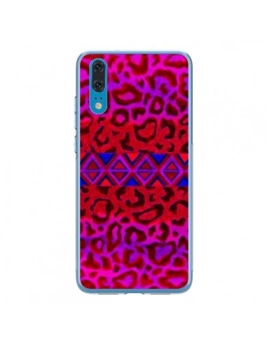 Coque Huawei P20 Tribal Leopard Rouge - Ebi Emporium