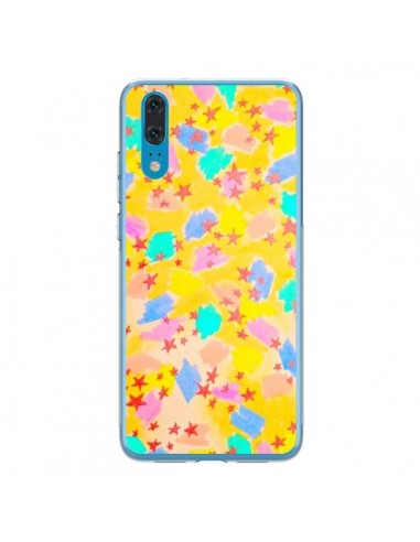 Coque Huawei P20 Stars Etoiles Jaunes - Ebi Emporium