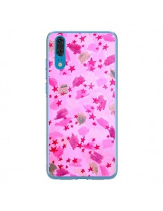 Coque Huawei P20 Stars Etoiles Roses - Ebi Emporium