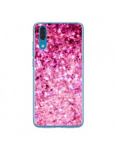 Coque Huawei P20 Romance Me Paillettes Roses - Ebi Emporium
