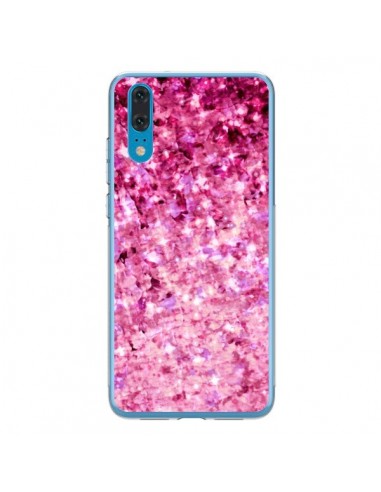 Coque Huawei P20 Romance Me Paillettes Roses - Ebi Emporium