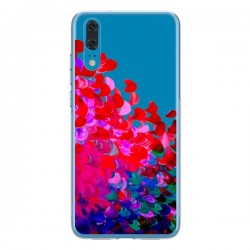 Coque Huawei P20 Creation in Color Pink Rose Transparente...