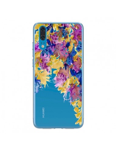 Coque Huawei P20 Cascade Florale Transparente - Ebi Emporium