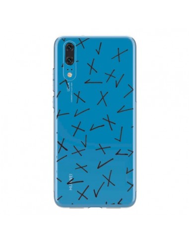 Coque Huawei P20 Cross Croix Check Transparente - Ebi Emporium