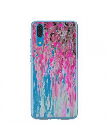 Coque Huawei P20 Tempête Rose Transparente - Ebi Emporium