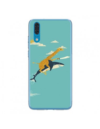 Coque Huawei P20 Girafe Epee Requin Volant - Jay Fleck