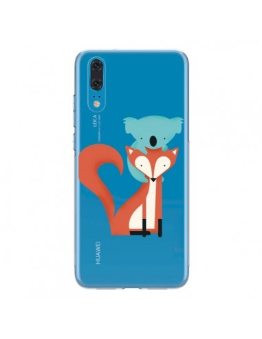 Coque Huawei P20 Renard et Koala Love Transparente - Jay Fleck