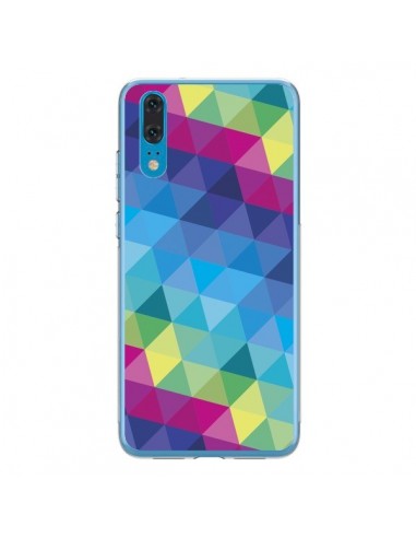 Coque Huawei P20 Azteque Gheo Bleu - Javier Martinez