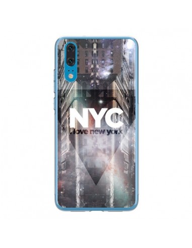 Coque Huawei P20 I Love New York City Violet - Javier Martinez