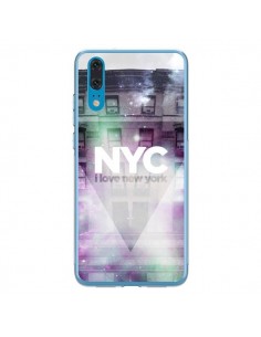 Coque Huawei P20 I Love New York City Violet Vert -...