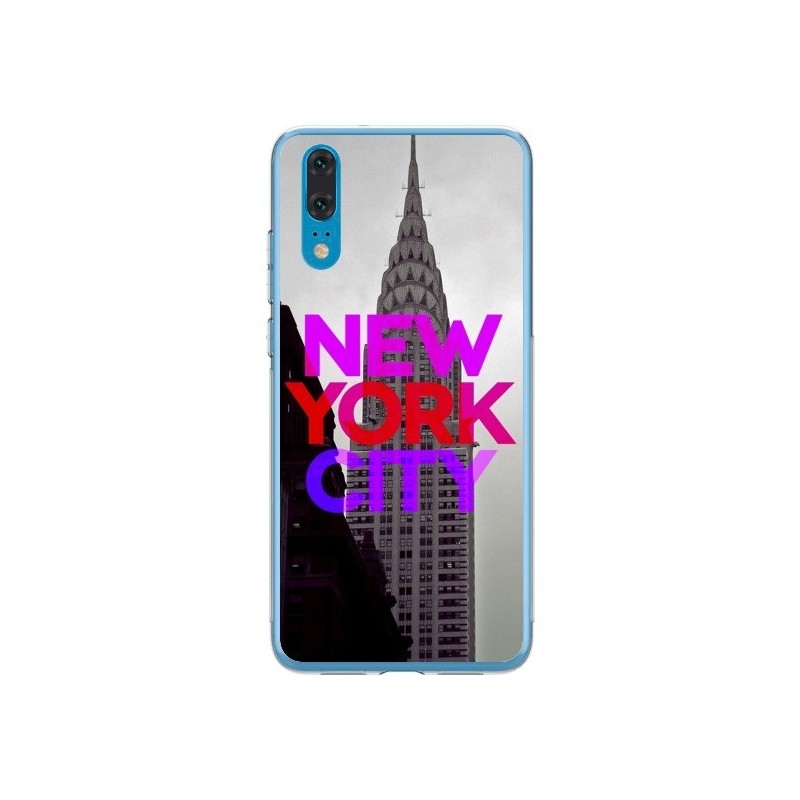 Coque Huawei P20 New York City Rose Rouge - Javier Martinez