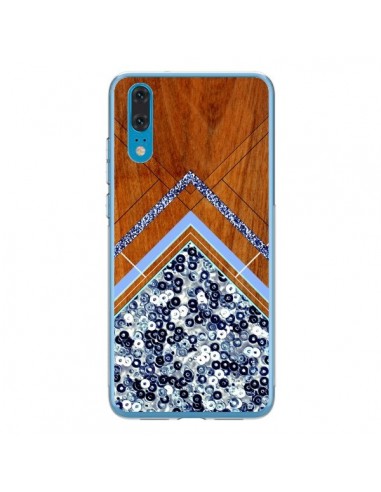 Coque Huawei P20 Sequin Geometry Bois Azteque Aztec Tribal - Jenny Mhairi