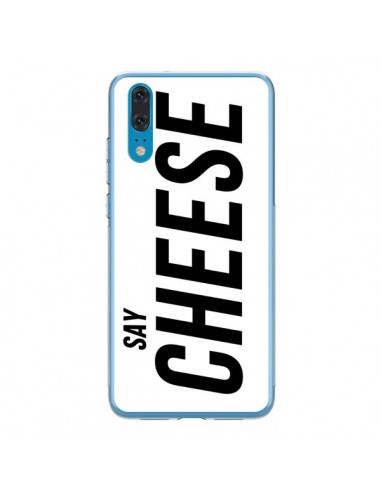 Coque Huawei P20 Say Cheese Smile Blanc - Jonathan Perez
