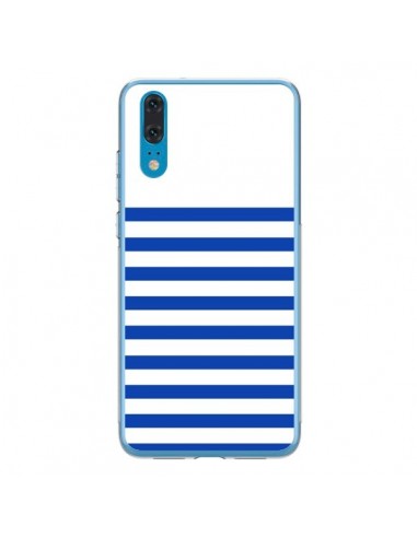 Coque Huawei P20 Mariniere Bleu - Jonathan Perez