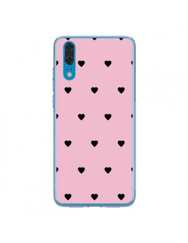 Coque Huawei P20 Coeurs Roses - Jonathan Perez