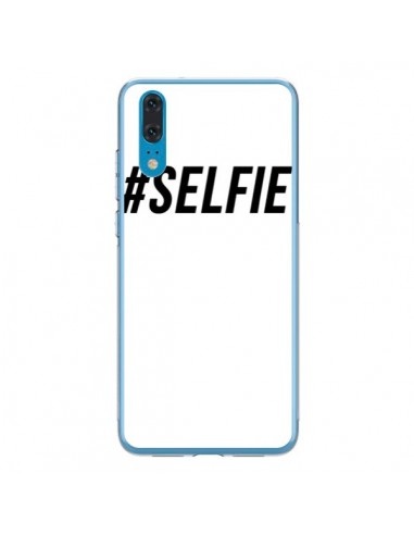 Coque Huawei P20 Hashtag Selfie Noir Vertical - Jonathan Perez