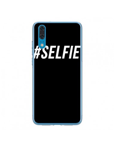 Coque Huawei P20 Hashtag Selfie Blanc Vertical - Jonathan Perez