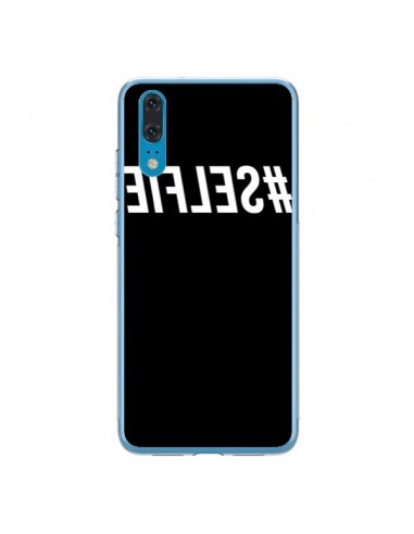 Coque Huawei P20 Hashtag Selfie Blanc Inversé - Jonathan Perez