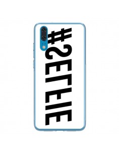 Coque Huawei P20 Hashtag Selfie Noir Inversé Horizontal -...