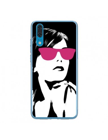 Coque Huawei P20 Fille Lunettes Roses - Jonathan Perez