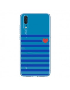 Coque Huawei P20 Mariniere Coeur Love Transparente -...