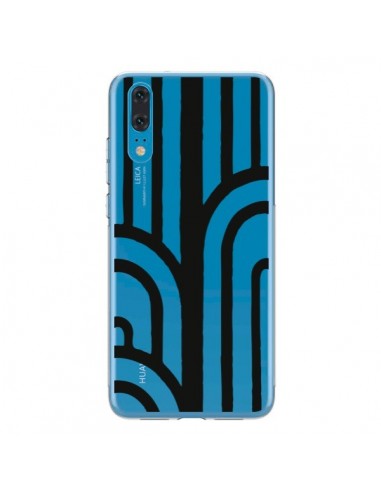 Coque Huawei P20 Geometric Noir Transparente - Dricia Do