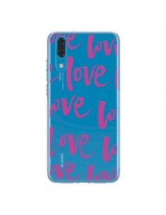 Coque Huawei P20 Love Love Love Amour Transparente -...