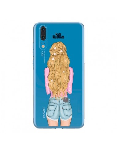 Coque Huawei P20 Blonde Don't Care Transparente - kateillustrate