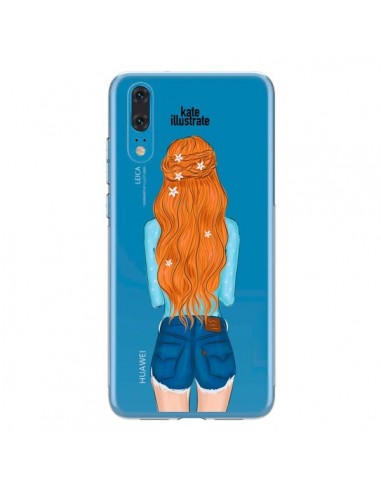 Coque Huawei P20 Red Hair Don't Care Rousse Transparente - kateillustrate