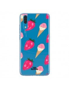 Coque Huawei P20 Strawberry Ice Cream Fraise Glace...
