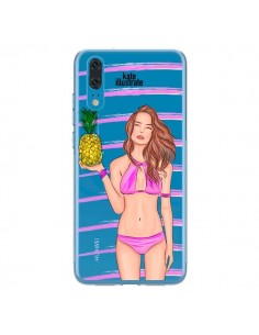 Coque Huawei P20 Malibu Ananas Plage Ete Rose...