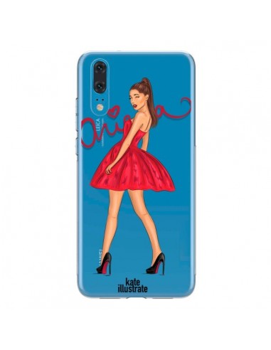 Coque Huawei P20 Ariana Grande Chanteuse Singer Transparente - kateillustrate