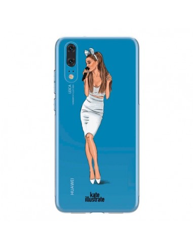 Coque Huawei P20 Ice Queen Ariana Grande Chanteuse Singer Transparente - kateillustrate
