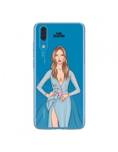 Coque Huawei P20 Cheers Diner Gala Champagne Transparente - kateillustrate