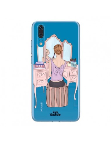 Coque Huawei P20 Vanity Coiffeuse Make Up Transparente - kateillustrate