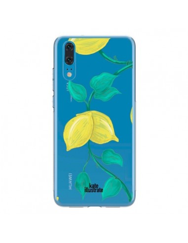 Coque Huawei P20 Lemons Citrons Transparente - kateillustrate