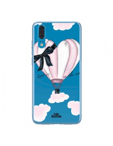 Coque Huawei P20 Love is in the Air Love Montgolfier Transparente - kateillustrate