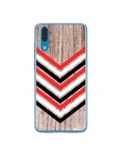 Coque Huawei P20 Tribal Aztèque Bois Wood Flèche Rouge...