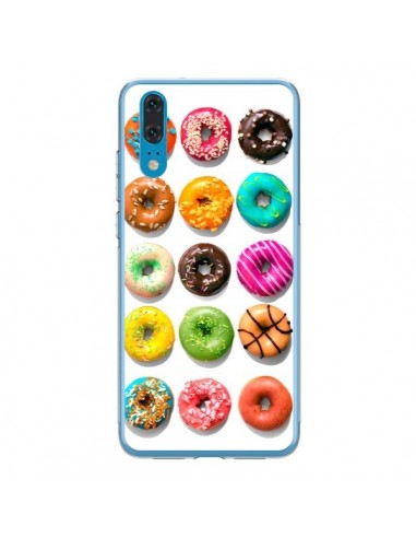 Coque Huawei P20 Donuts Multicolore Chocolat Vanille - Laetitia