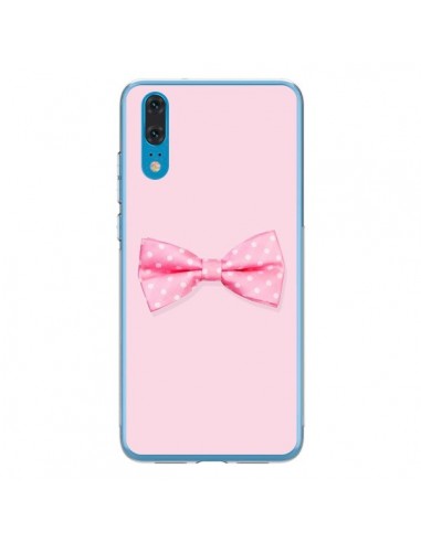 Coque Huawei P20 Noeud Papillon Rose Girly Bow Tie - Laetitia