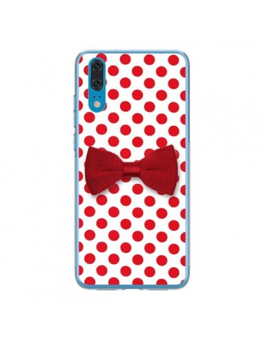 Coque Huawei P20 Noeud Papillon Rouge Girly Bow Tie - Laetitia