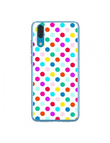 Coque Huawei P20 Pois Multicolores - Laetitia