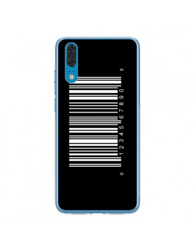 Coque Huawei P20 Code Barres Blanc - Laetitia