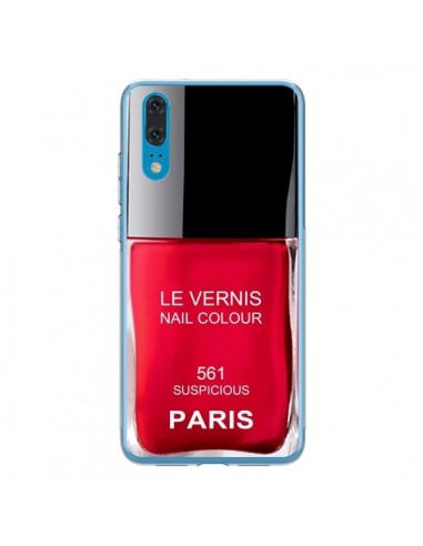 Coque Huawei P20 Vernis Paris Suspicious Rouge - Laetitia