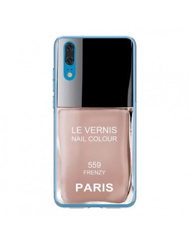 Coque Huawei P20 Vernis Paris Frenzy Beige - Laetitia