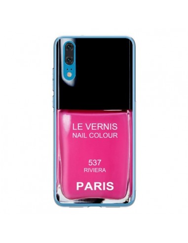 Coque Huawei P20 Vernis Paris Riviera Rose - Laetitia