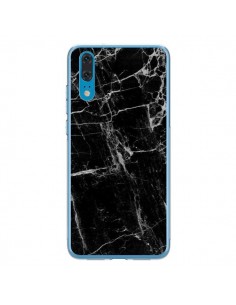 Coque Huawei P20 Marbre Marble Noir Black - Laetitia
