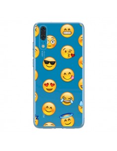 Coque Huawei P20 Smiley Emoticone Emoji Transparente -...
